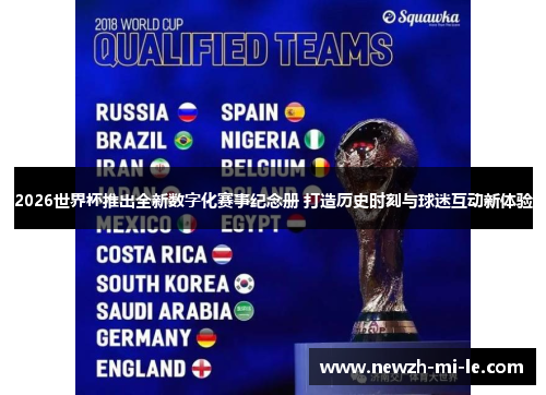 2026世界杯推出全新数字化赛事纪念册 打造历史时刻与球迷互动新体验